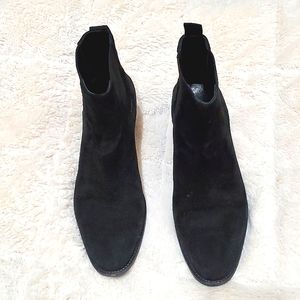 Ann Mashburn/ Soft Black Suede/ Leather/Chelsea Boots